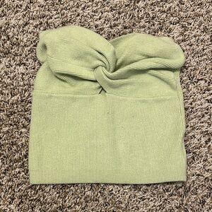 Stylish Green Knotted Crop Top